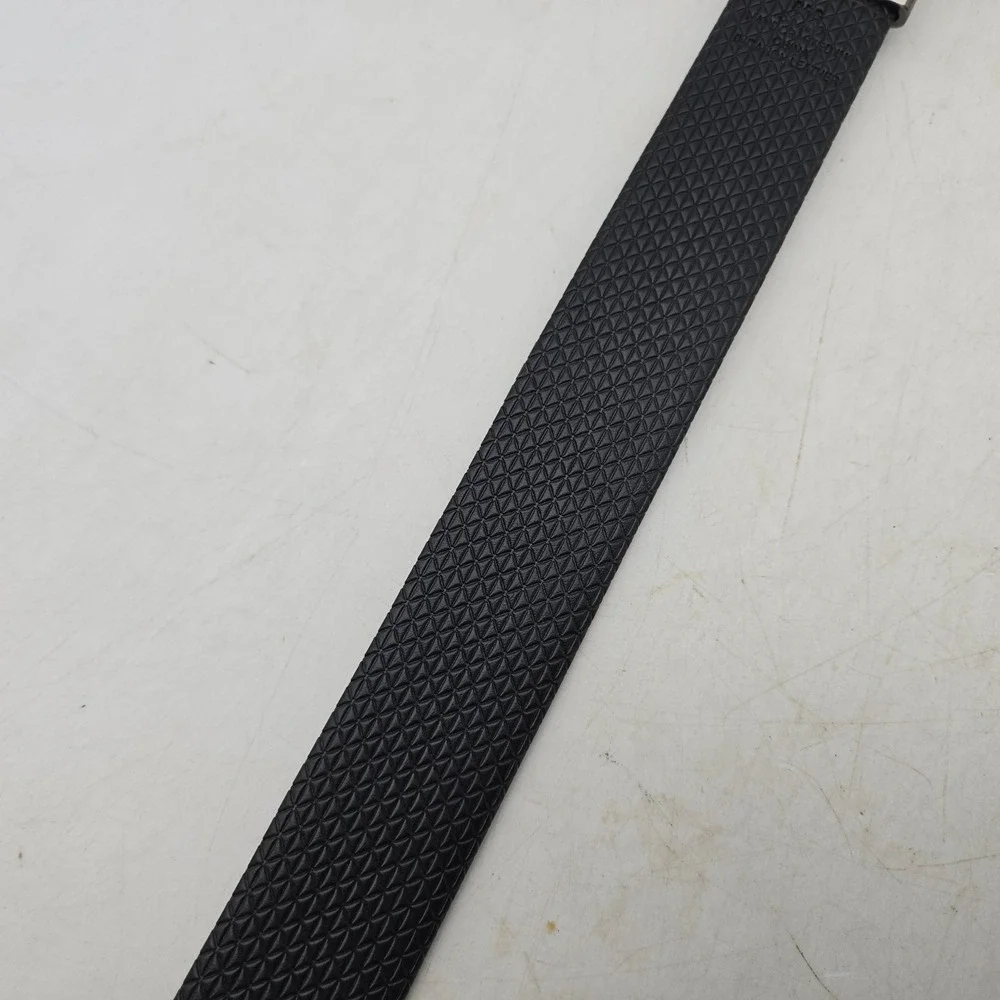 Madison Belt Black Textured Reversible Syn Leather Men 36 Nickel Buckle New